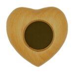 Amberley Heart Paw Print Urn Casket Beechwood Underside