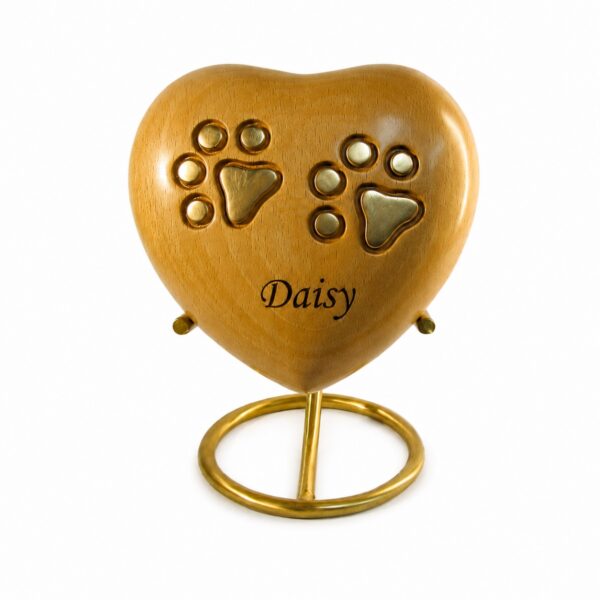 Amberley Heart Paw Urn Beechwood Sq