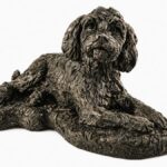 Cockapoo Figurine Urn Black Resin Finish
