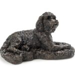 Cockapoo Figurine Urn Black Resin Finish
