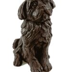 Shih Tzu Figurine Urn Black Resin Finish