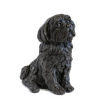 Shih Tzu Figurine Urn Black Resin Finish
