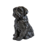 Shih Tzu Figurine Urn Black Resin Finish