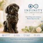 ShihTzu Figurine Urn Black Resin Finish Infinity Pet Crematorium