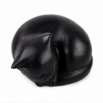 Sleeping Cat Urn Black Wood Effect Finish