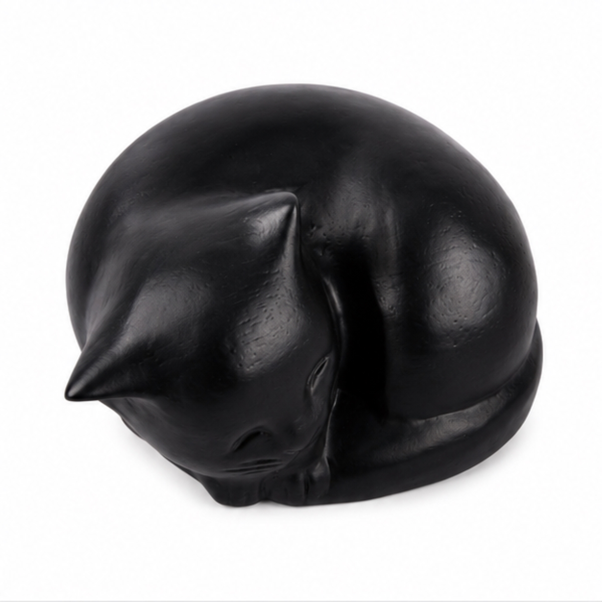 Sleeping Cat Urn Black Wood Effect Finish