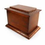 Bramber Solid Ash Wood Casket Mahogany Red Satin Lacquer Finish