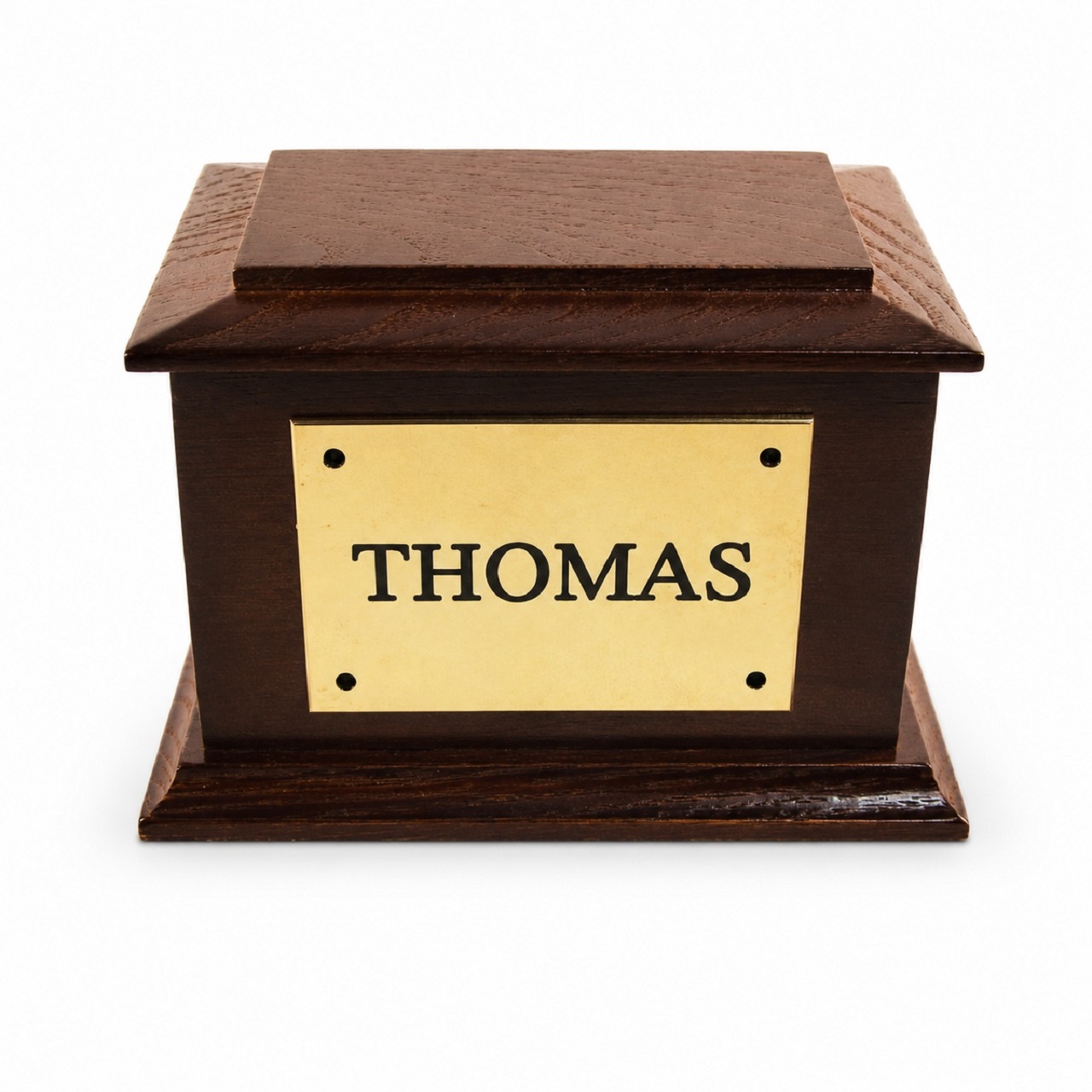 Bramber Solid Ash Wood Casket Mahogany Red Satin Lacquer Finish