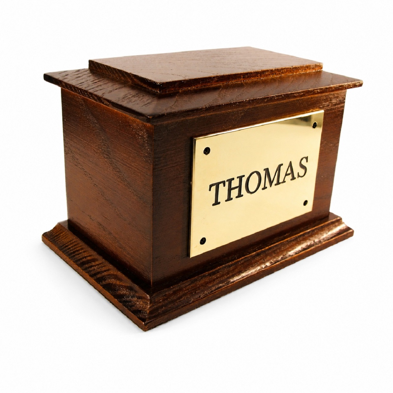 Bramber Solid Ash Wood Casket Mahogany Red Satin Lacquer Finish