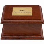 Bramber Solid Ash Wood Casket Mahogany Red Satin Lacquer Finish