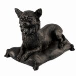 Chihuahua Figurine Urn Black Resin Finish 1.2