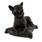 Chihuahua Figurine Urn Black Resin Finish 1.4