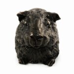 Guinea Pig Figurine Urn Black Resin Finish