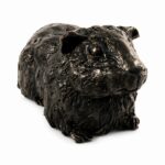 Guinea Pig Figurine Urn Black Resin Finish