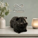 Guinea Pig Figurine Urn Black Resin Finish Infinity Pet Crematorium