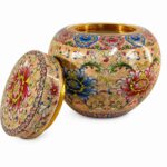 Ornate Floral Pet Urn Ceramic Style Finish