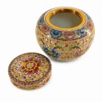Ornate Floral Pet Urn Ceramic Style Finish