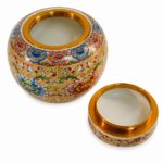 Ornate Floral Pet Urn Ceramic Style Finish