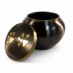 Pawprint Urn Gunmetal Finish