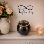 Pawprint Urn Gunmetal Finish Infinity Pet Crematorium