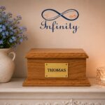 Pet Casket Solid Wood Oak & Ash Infinity Pet Crematorium