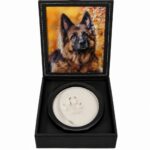 Pet Remembrance Nose Paw Print With Photo Leather Effect Finish