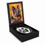 Pet Remembrance Paw Print With Photo Leather Effect Finish