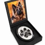 Pet Remembrance Paw Print With Photo Leather Effect Finish