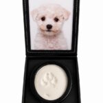 Pet Remembrance Paw Print With Photo Leather Effect Finish