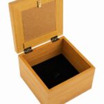 Pet Tribute Ashes Casket With Photo Natural Wood Effect Finish