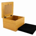 Pet Tribute Ashes Casket With Photo Natural Wood Effect Finish