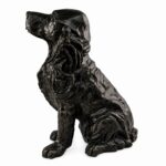 Spaniel Figurine Urn Black Resin Finish