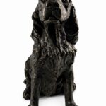 Spaniel Figurine Urn Black Resin Finish