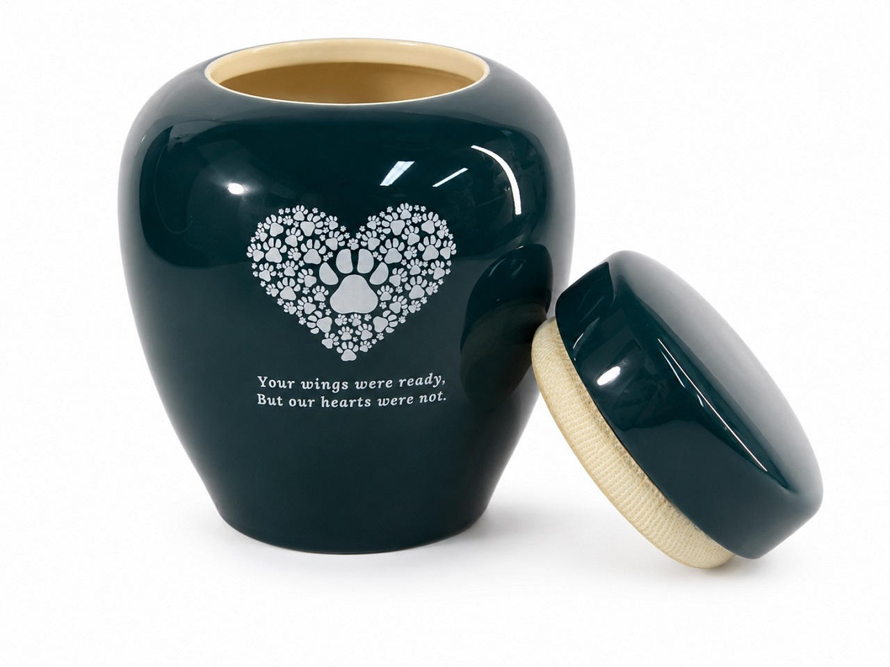 Your Wings Were Ready Pet Urn Ceramic Style Finish