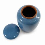 Blue Pet Urn Ceramic Style Finish