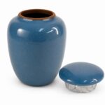 Blue Pet Urn Ceramic Style Finish