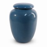 Blue Pet Urn Ceramic Style Finish