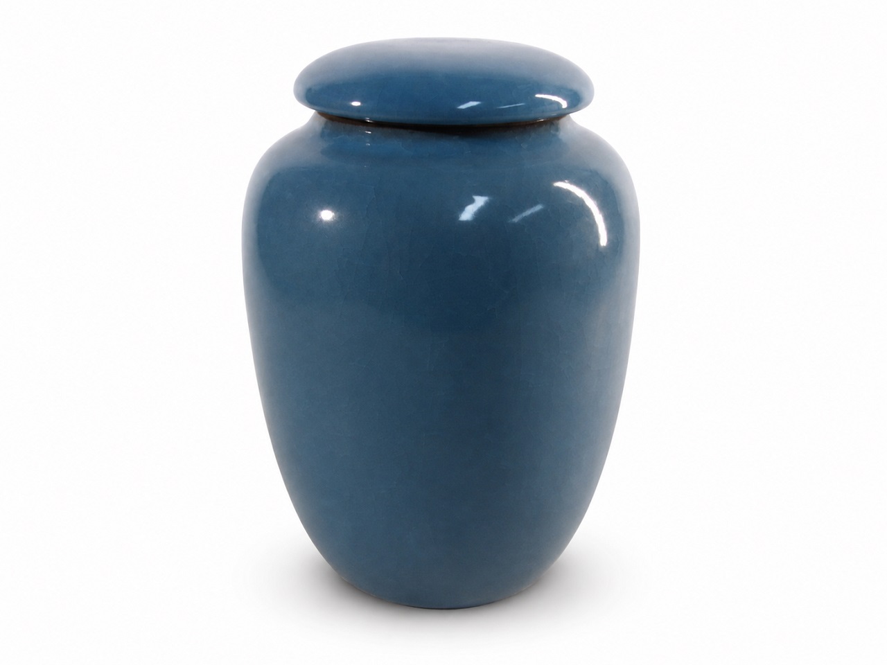Blue Pet Urn Ceramic Style Finish