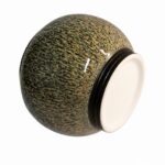 Green Cream Speckled Pet Urn Ceramic Style Finish