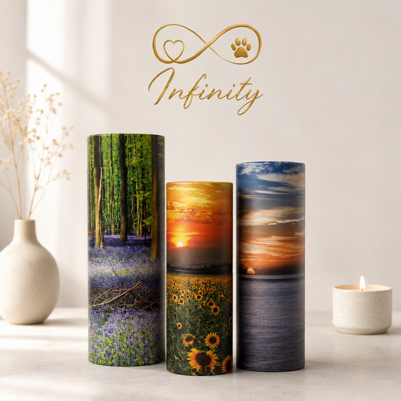 Scatter Tubes Cylinder Ashes Casket Infinity Pet Crematorium