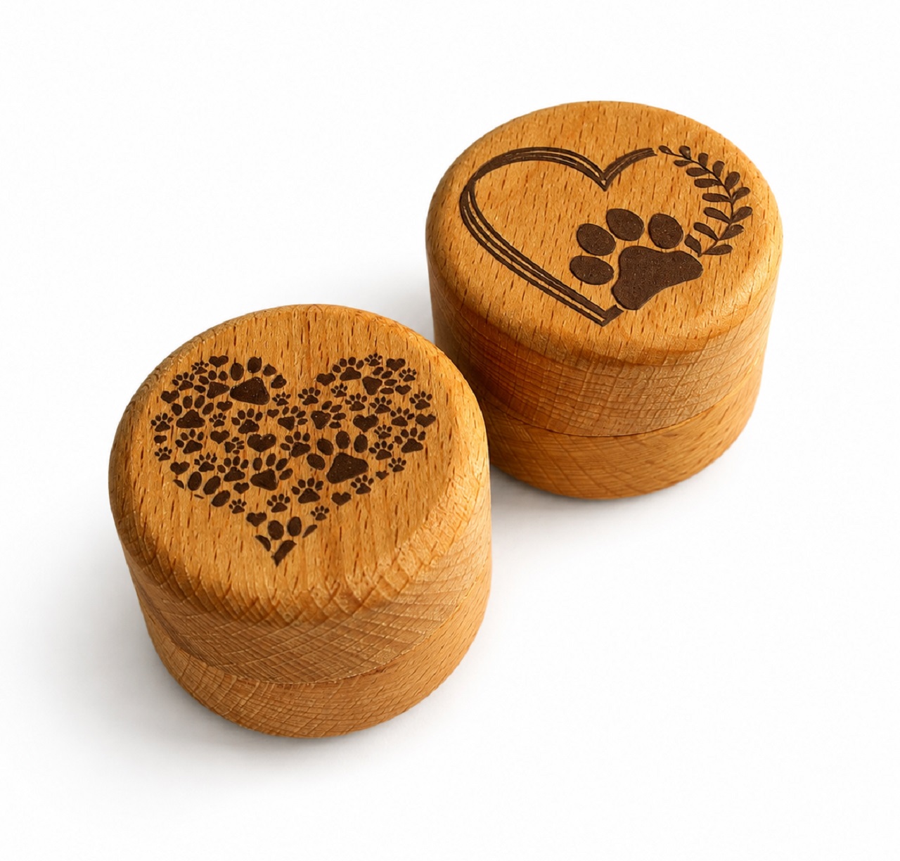 Paw Print Pet Memorial Keepsake Pots