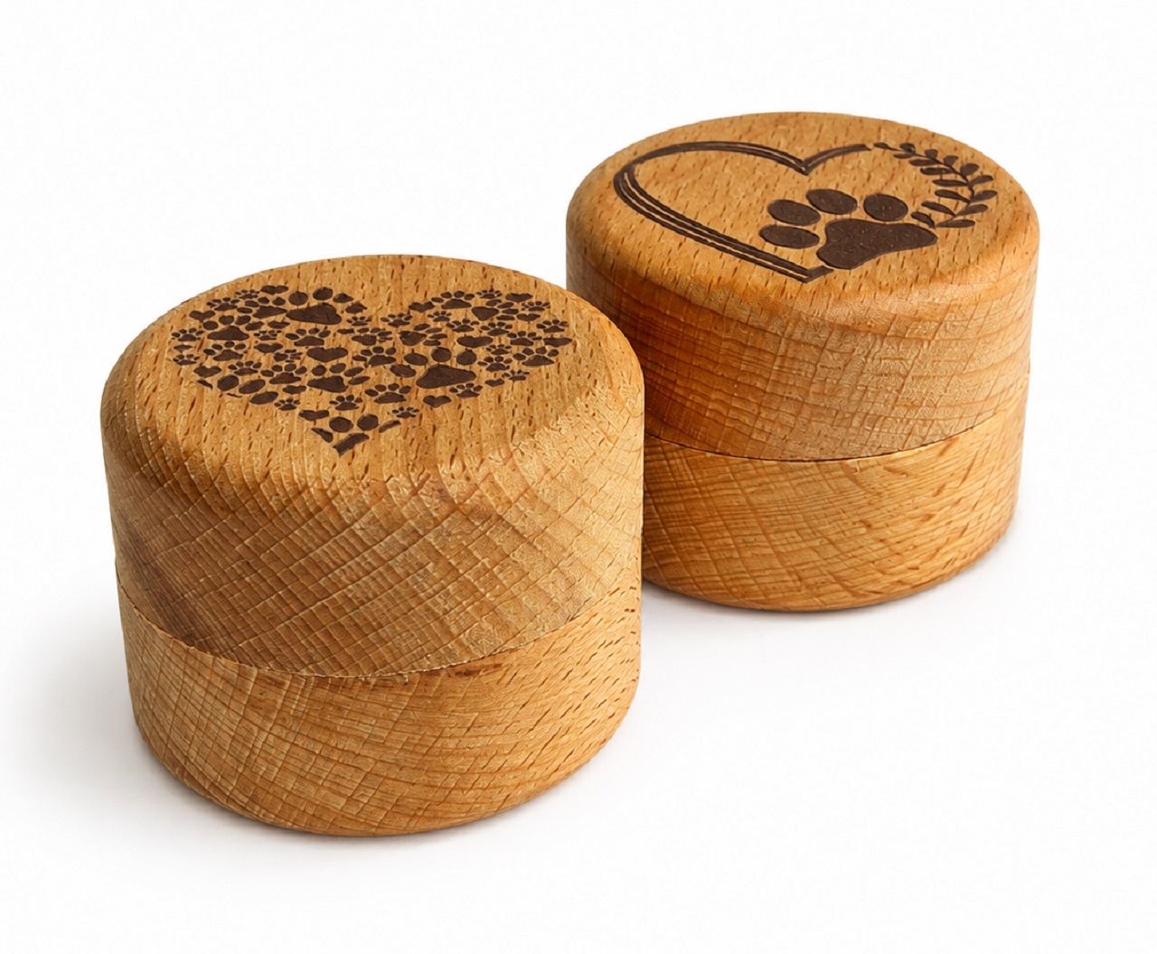 Paw Print Pet Memorial Keepsake Pots