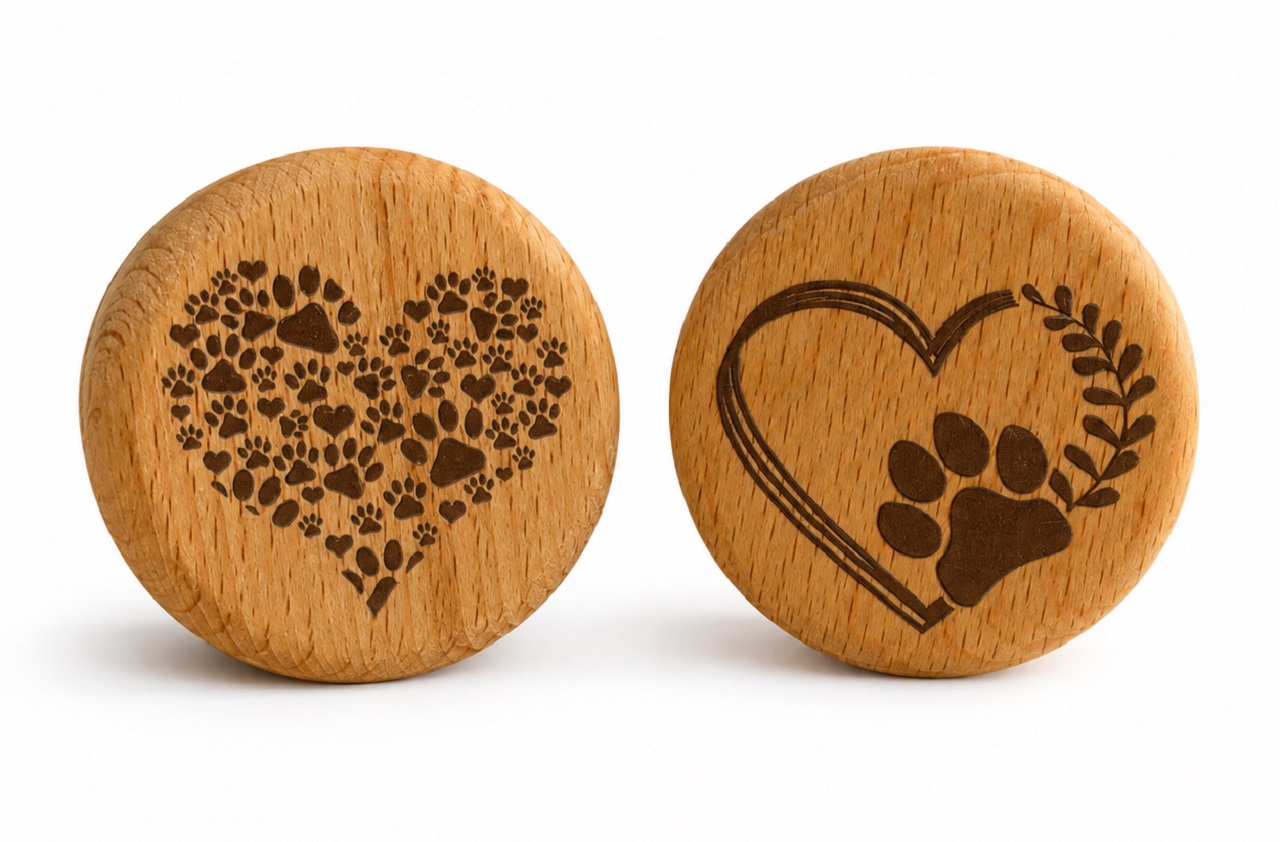 Paw Print Pet Memorial Keepsake Pots