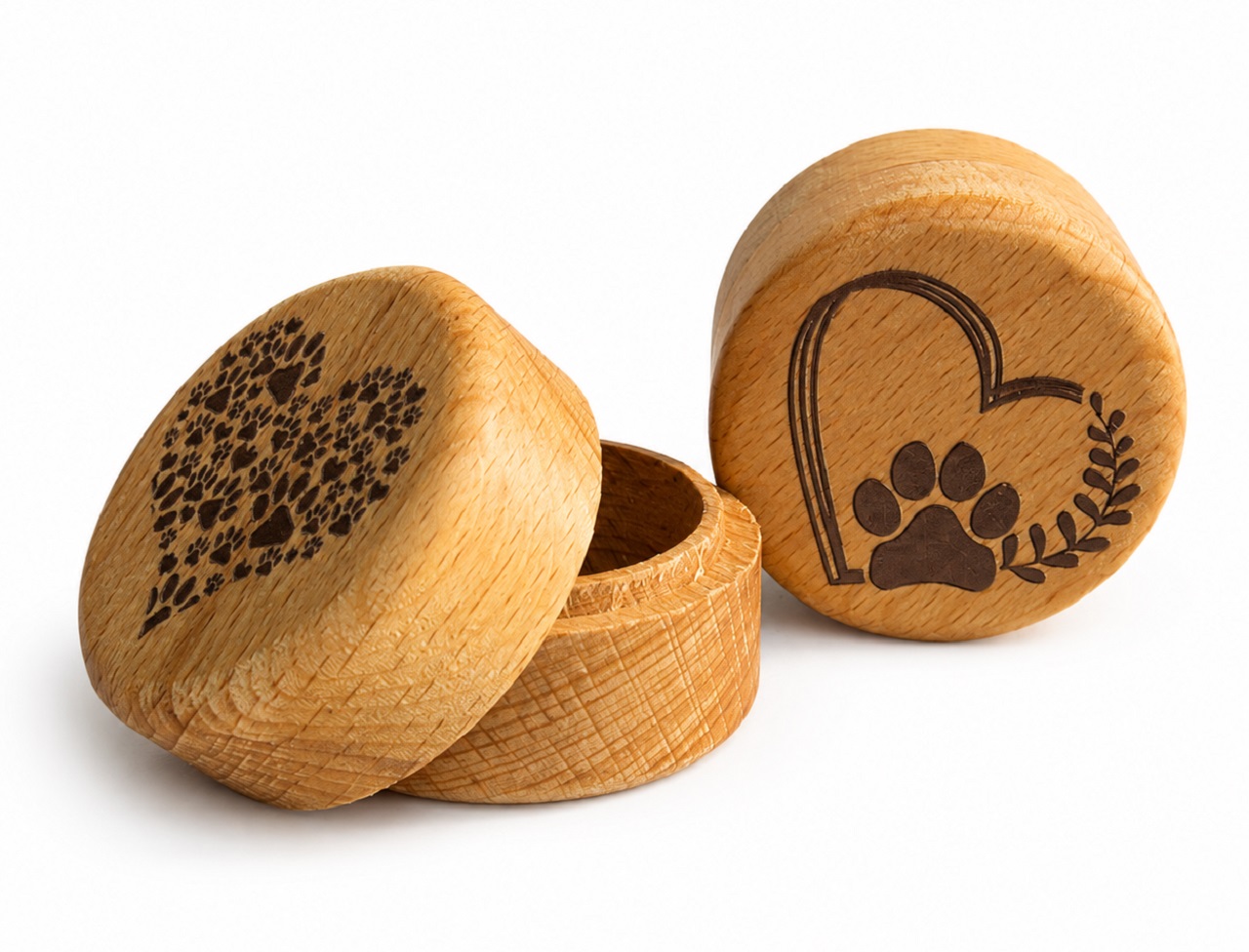 Paw Print Pet Memorial Keepsake Pots