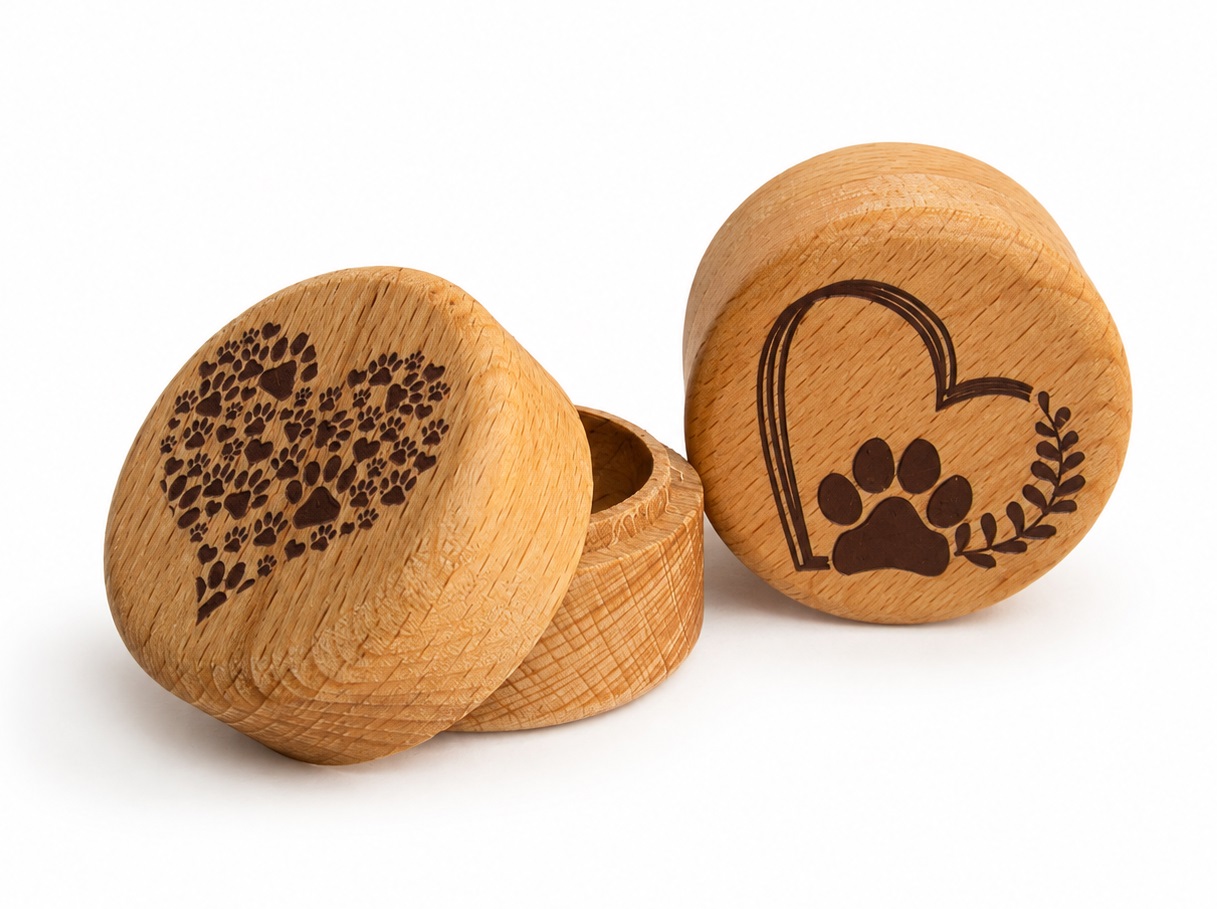 Paw Print Pet Memorial Keepsake Pots