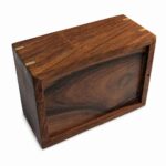 Paw Print Wood Ashes Casket