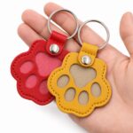 Pet Memorial Paw Print Keyring Ashes Or Fur