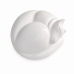 Sleeping Cat Urn White Wood Effect Finish