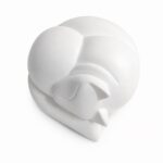 Sleeping Cat Urn White Wood Effect Finish